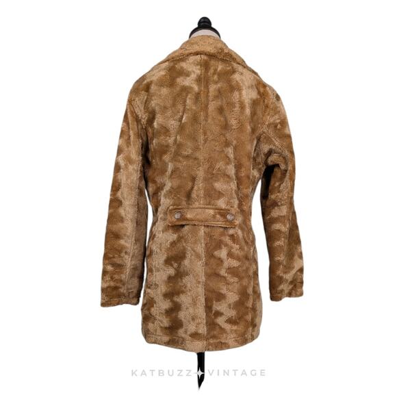 Charlotte Russe Faux Fur Coat Jacket L Tan Brown Vintage Y2K Retro Teddy Glam - Picture 3 of 11